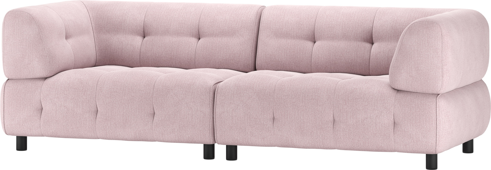 Personers Sofa Woood Louis Modulær Komfort Fladvævet Polyester Lyserød