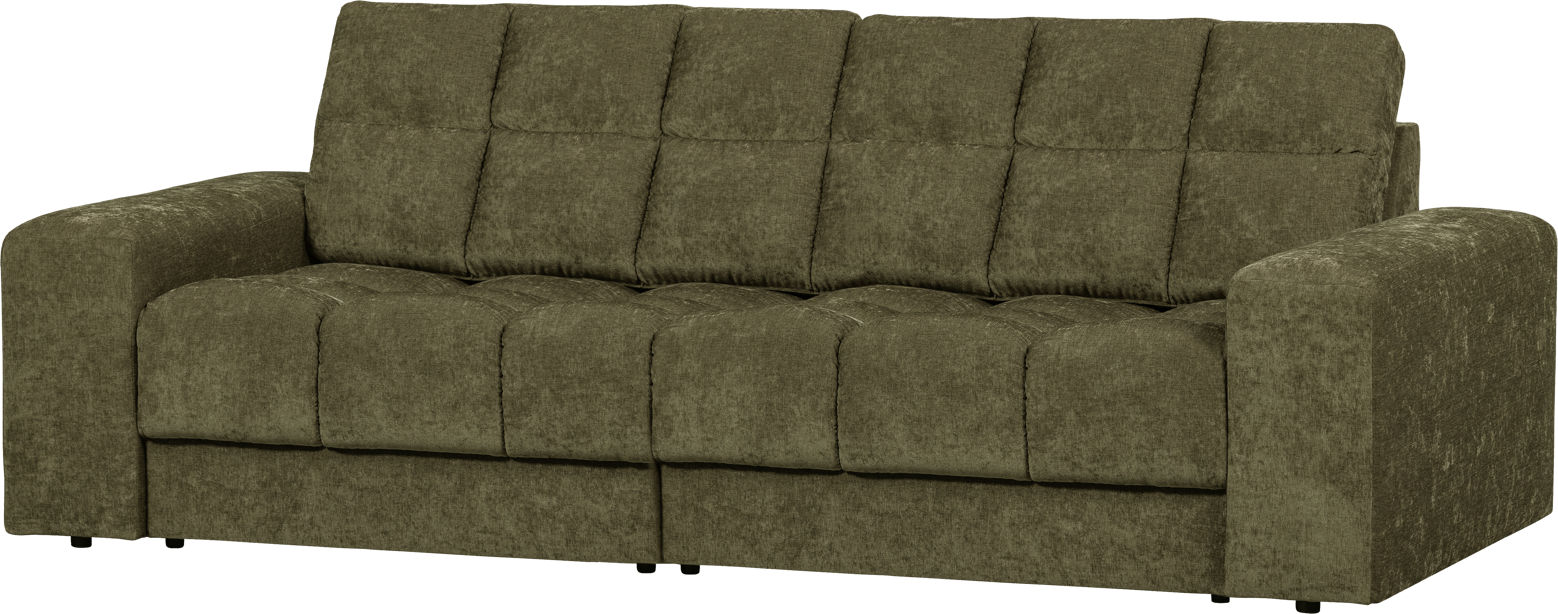 Personers Sofa Woood Second Date Grøn Polyesterstof 226x99x78 Komfortabel Loungesofa