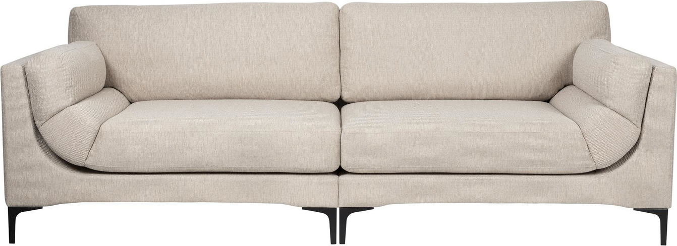 Personers Sofa Zuiver Balcony Lysgrå Stof Med Skum Stål Træ Ramme B256 D99 H85