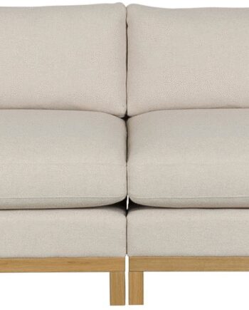 Personers Sofa Zuiver Blossom Lysgrå Natur Polyakrylstof Skum Egetræ