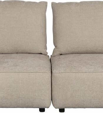 Personers Sofa Zuiver Hunter Stenlysgrå Modulopbygget Blødt Ribbet Stof 318 Bred