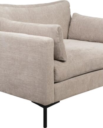 Personers Sofa Zuiver Summer Stenlysgrå Stof Med Skum Stålben