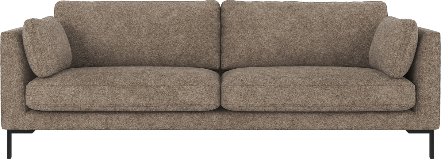 Personers Tresæders Sofa Rowico Corwin Mørk Beige Med Sorte Metalben 23898