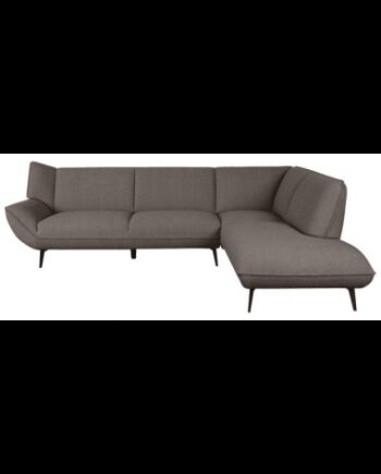 Pesaro Højrevendt Chaiselong Sofa Metal Boucl 274 203 Sort Brun