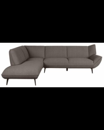 Pesaro Venstrevendt Chaiselong Sofa Metal Boucl 274 203 Sort Brun