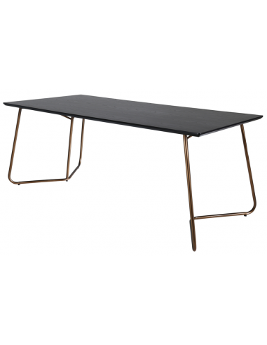 Petra Spisebord Stål Mdf 190 Antik Kobber Sort