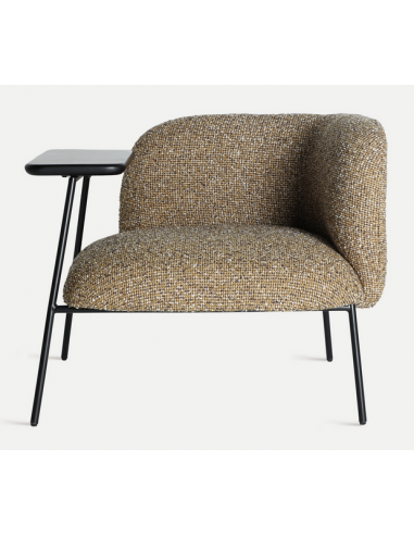Porta Lænestol Metal Polyester H76 Sort Meleret Grøn