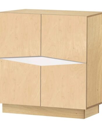 Radis Loxi Minimalistisk Stilren Skænk Fire Størrelser Lys Birk Med Hvide Detaljer 73x38x80