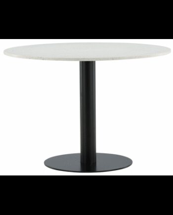 Razz Rundt Spisebord Stål Marmor H75 ø106 Sort Hvid Terrazzo