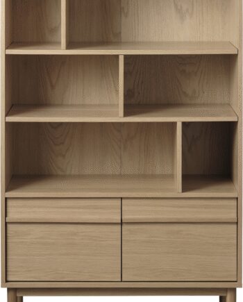 Reol Nordique Design Ponza Opbevaringsreol Egetræ Fsc Mix H140 B90 D40 Naturlig Finish