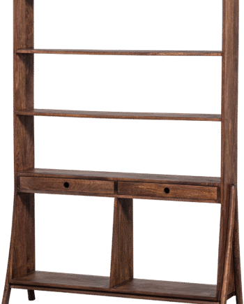 Reol Woood Collection Sivian åben Displayreol Mangotræ Valnødfinish Med Skuffer 175 120