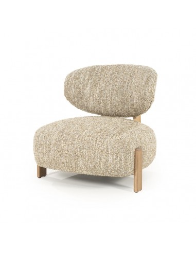 Reza Lænestol Egetræ Boucl Polyester H77 Beige