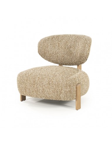 Reza Lænestol Egetræ Boucl Polyester H77 Taupe