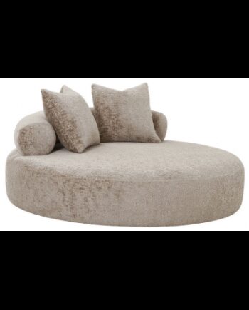 Rio Rund Daybed Sofa Chenille Polyester ø160 Natur
