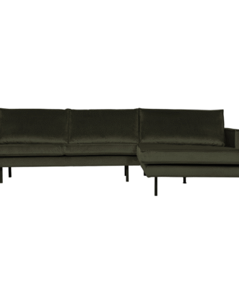 Rodeo Chaiselong Højrevendt Velour Dark Green
