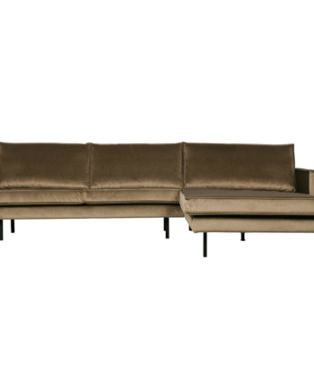 Rodeo Chaiselong Højrevendt Velour Taupe