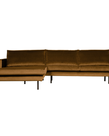 Rodeo Chaiselong Venstrevendt Velour Honey Yellow