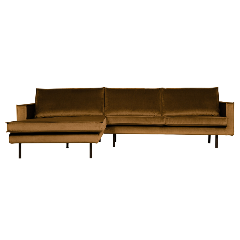 Rodeo Chaiselong Venstrevendt Velour Honey Yellow