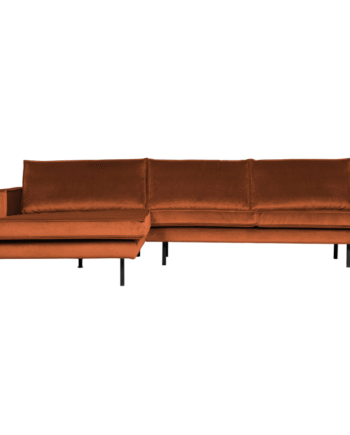 Rodeo Chaiselong Venstrevendt Velour Rust