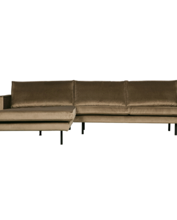 Rodeo Chaiselong Venstrevendt Velour Taupe