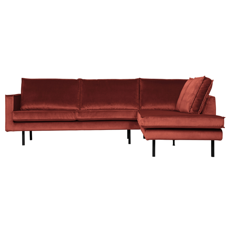 Rodeo Hjørnesofa Højrevendt Velour Chestnut