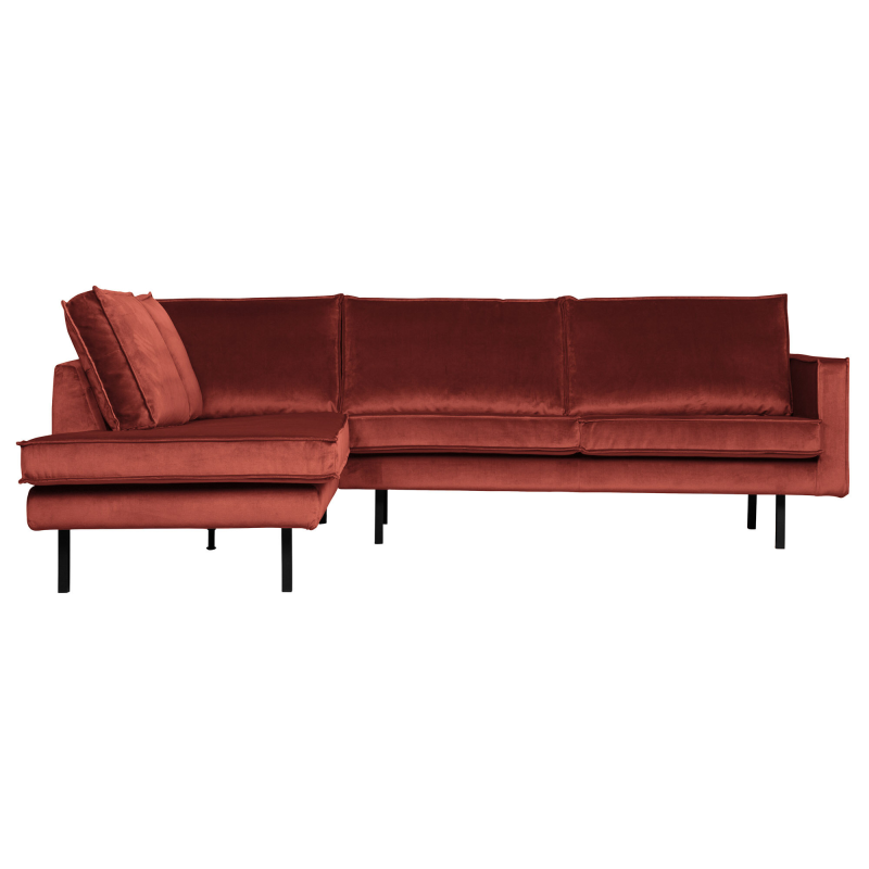 Rodeo Hjørnesofa Venstrevendt Velour Chestnut