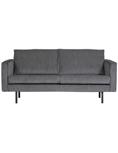 Rodeo Personers Sofa Polyester B190 Sort Grå Stribet