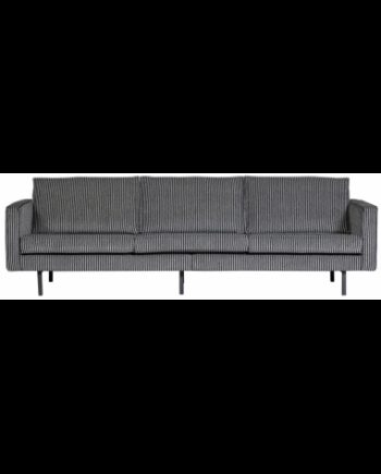 Rodeo Personers Sofa Polyester B277 Sort Grå Stribet