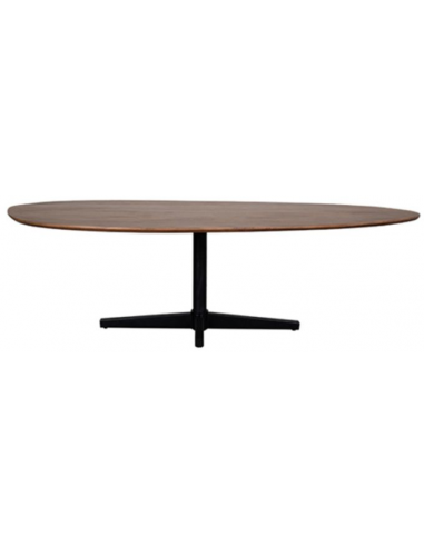 Rose Organisk Spisebord Stål Mangotræ 180 100 Sort Brun