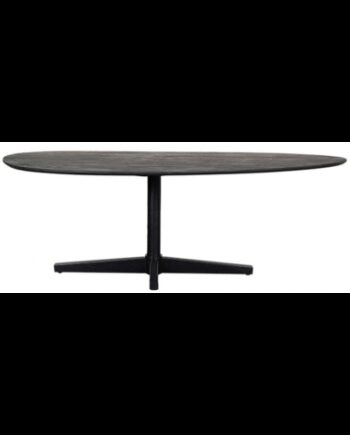 Rose Organisk Spisebord Stål Mangotræ 180 100 Sort Sort