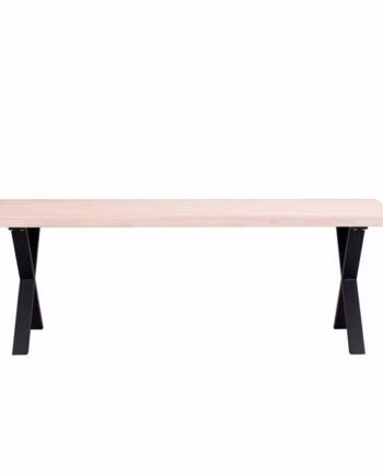 Rowico Brooklyn Spisebord  Hvidpigmenteret Sort  Ben  220x95