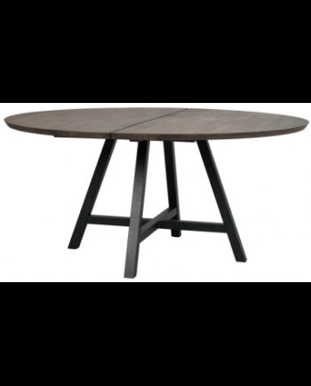 Rowico Carradale Rundt Spisebord Metal Egetræ ø150 Sort Brun