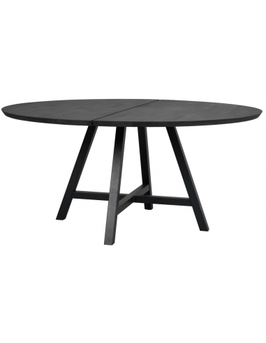 Rowico Carradale Rundt Spisebord Metal Egetræ ø150 Sort Sort