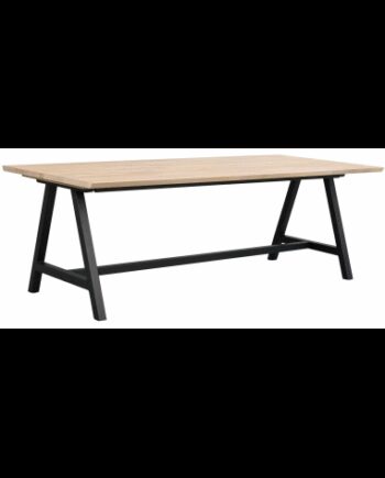 Rowico Carradale Spisebord Metal Egetræ 220 100 Sort White Wash