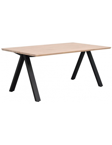 Rowico Carradale Spisebord Metal Egetræ 170 100 Sort White Wash
