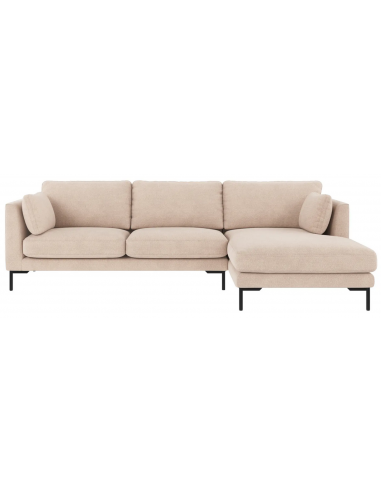 Rowico Corwin Højrevendt Chaiselong Sofa Polyester 270 160 Sort Lys Beige