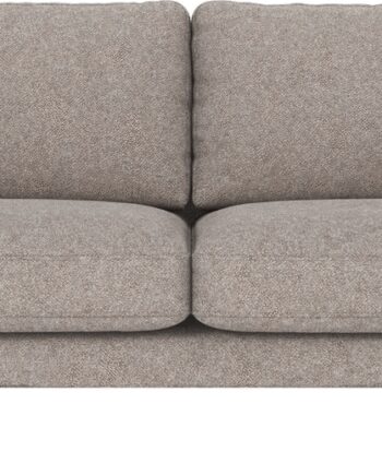 Rowico Corwin Personers Sofa Gråt Bobby Stof Med Sort Pulverlakeret Metalstel