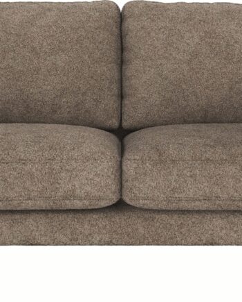 Rowico Corwin Personers Sofa Mørk Beige Anna Stof Med Sorte Pulverlakerede Metalben