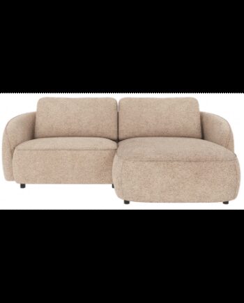 Rowico Norris Højrevendt Chaiselong Sofa Polyester 226 162 Sort Lys Beige