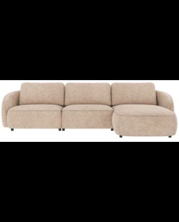 Rowico Norris Højrevendt Chaiselong Sofa Polyester 319 162 Sort Lys Beige