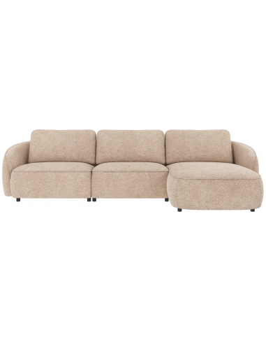 Rowico Norris Højrevendt Chaiselong Sofa Polyester 319 162 Sort Lys Beige