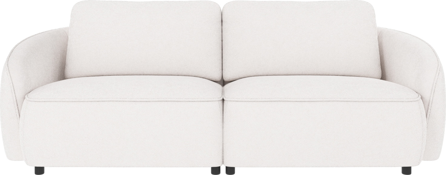 Rowico Norris Personers Sofa Hvidt Bobby Polyester Med Afrundede Former Sorte Plastfødder H80b226d102