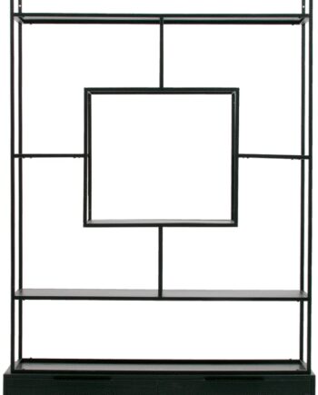Rumdeler   Reol Woood Exclusive Fons 204x126x38 Sort Metal Træ