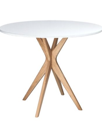 Rundt Spisebord Asketræ Mdf ø90x73 Flere Varianter Hvid