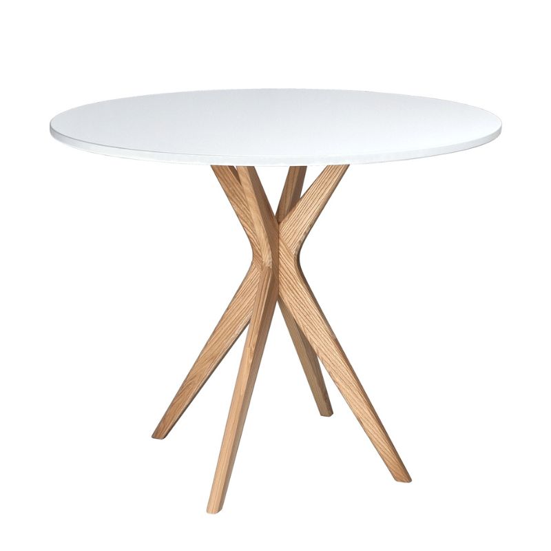 Rundt Spisebord Asketræ Mdf ø90x73 Flere Varianter Hvid