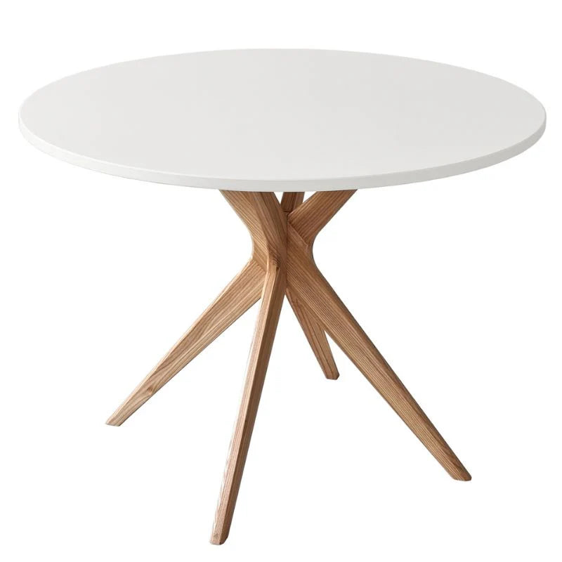 Rundt Spisebord Asketræ Mdf ø110x73 Flere Varianter Hvid