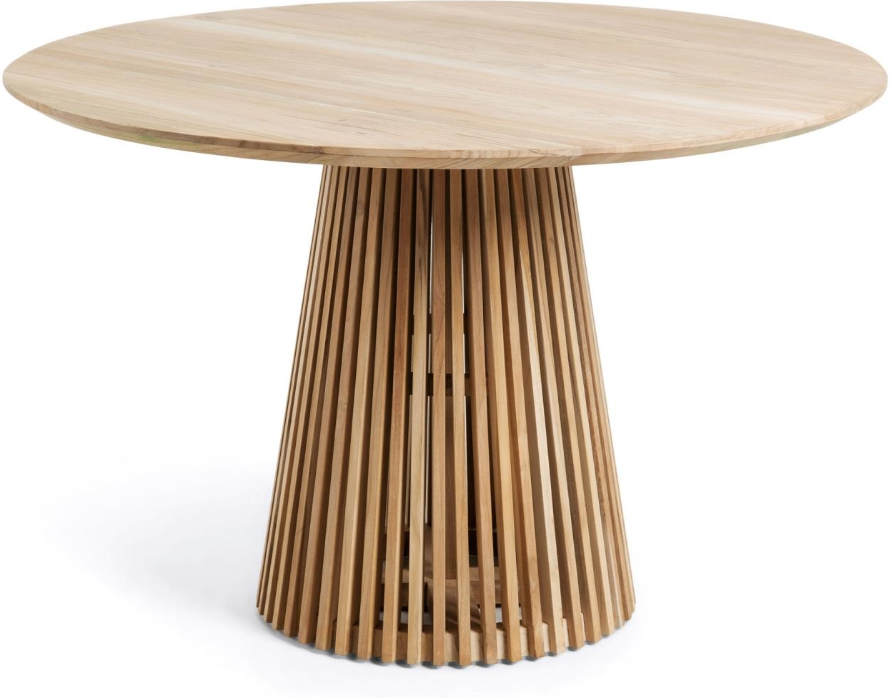 Rundt Spisebord Kave Home Jeanette Massiv Teak ø120 Til Udestue Terrasse