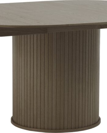 Rundt Spisebord Med Udtræk Butterflyplade Nordique Design Nola ø120 167 Smoked Egetræ