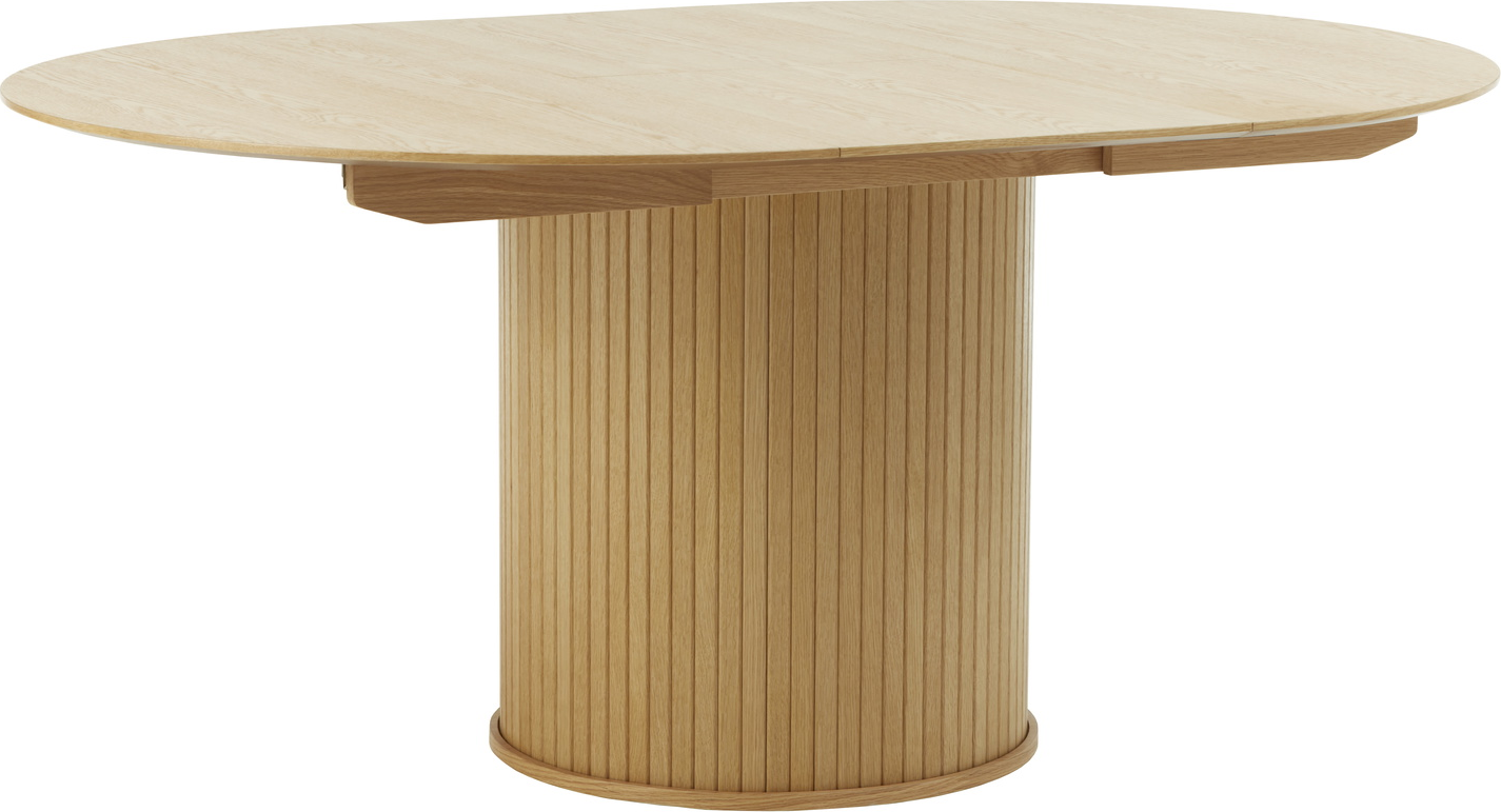 Rundt Spisebord Med Udtræk Nordique Design Nola Natur ø120 167 H75
