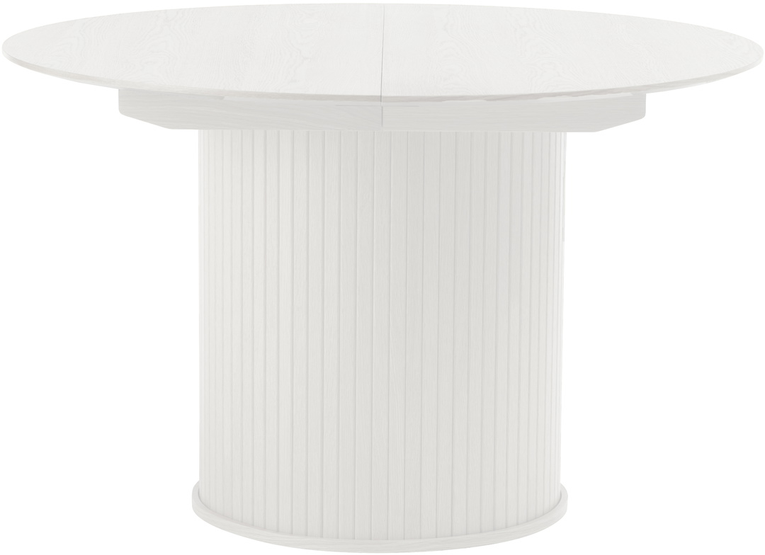 Rundt Spisebord Med Udtræk Nordique Design Nola ø120 167 H75 Hvid Mdf